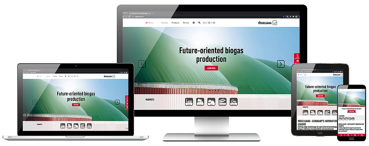 Vogelsang Referenz responsive VOGELSANG Responsive-Design auf 4 Endgeräten