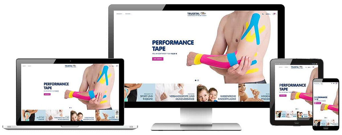 TSHS Referenz responsive TSHS Responsive Design auf 4 Endgeräten abgebildet