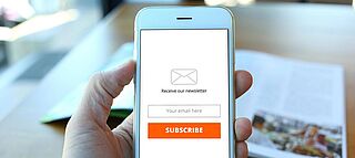 Touchpoint der Customer Journey: Handy Newsletteranmeldung