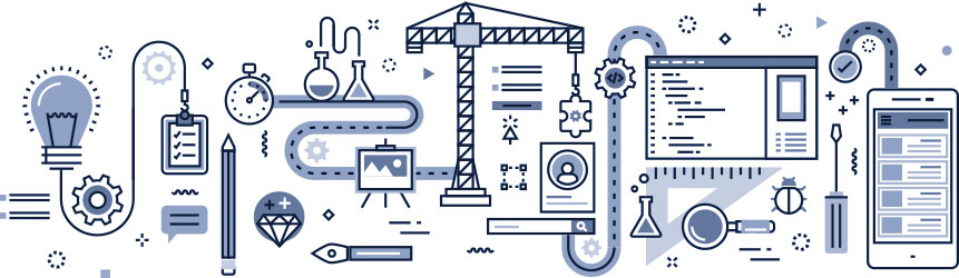 Abstrakte Darstellung des Projektworkflows