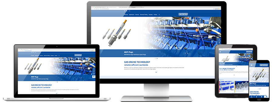 MOTORTECH Responsive-Design auf 4 Endgeräten